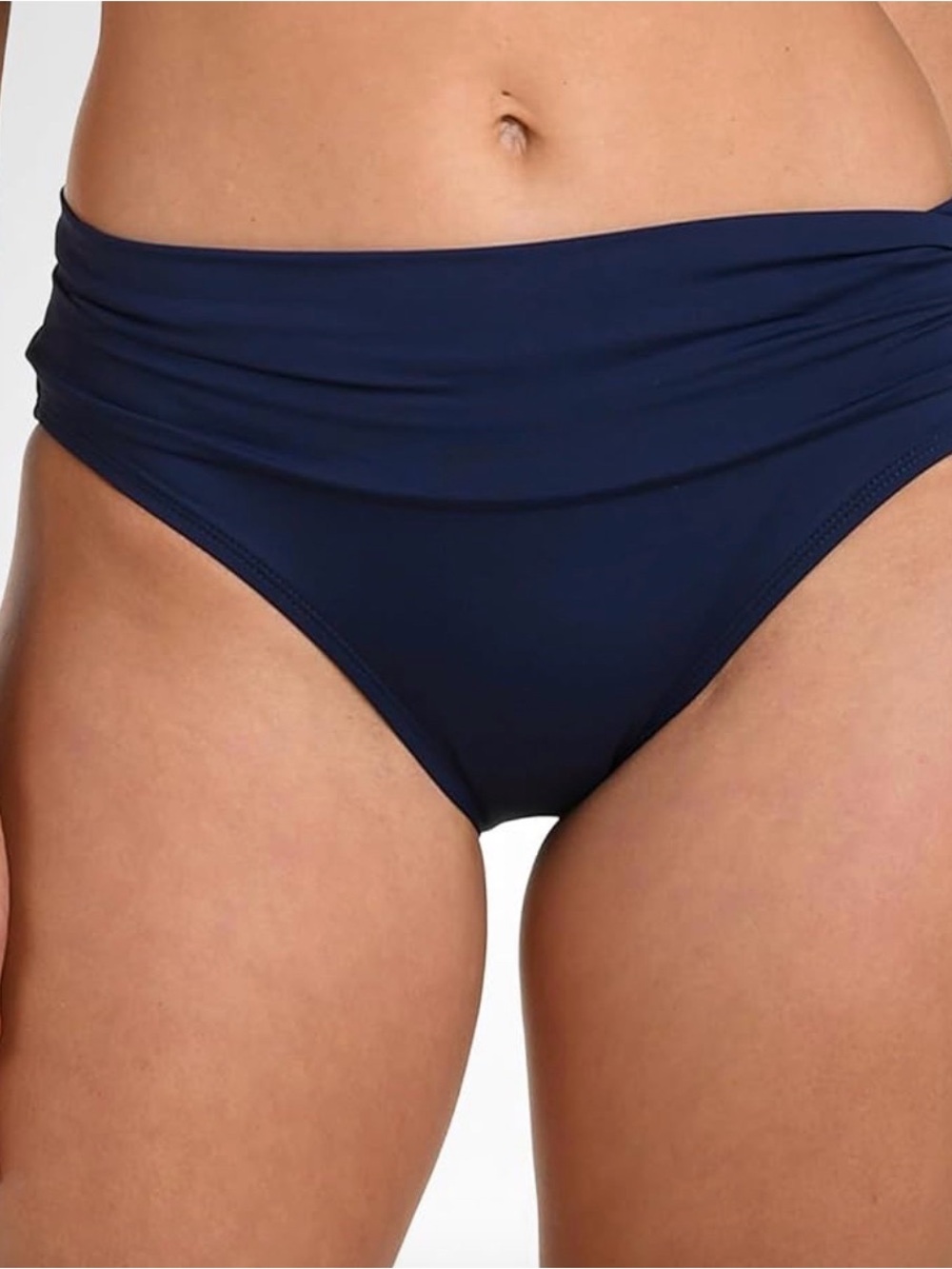Island Godess Shired bikini bottom Navy Blue NWT